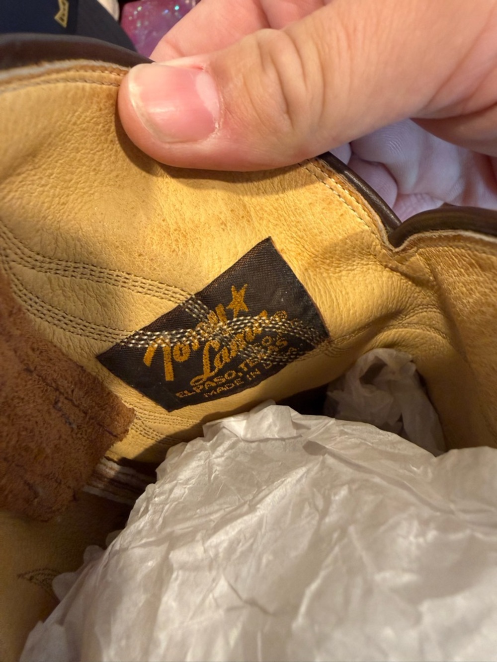 Tony Lama gold label 11D 6987 Tan roughout - Picture 6 of 6